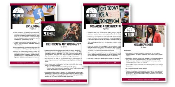 Tip Sheets on Social Media, Media, Demonstrations, and Photography