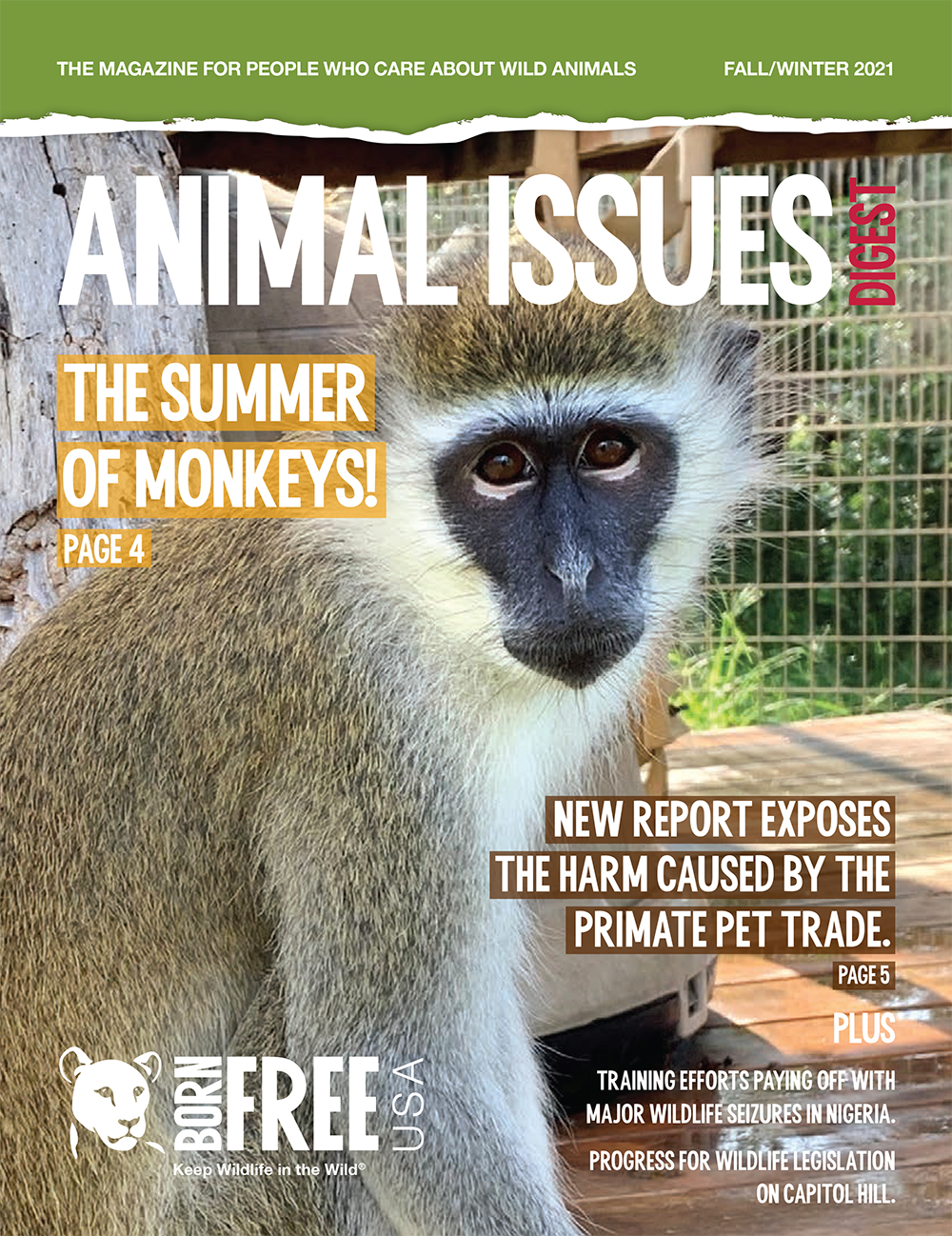 Born Free USA Animal Issues Digest: Fall 2021