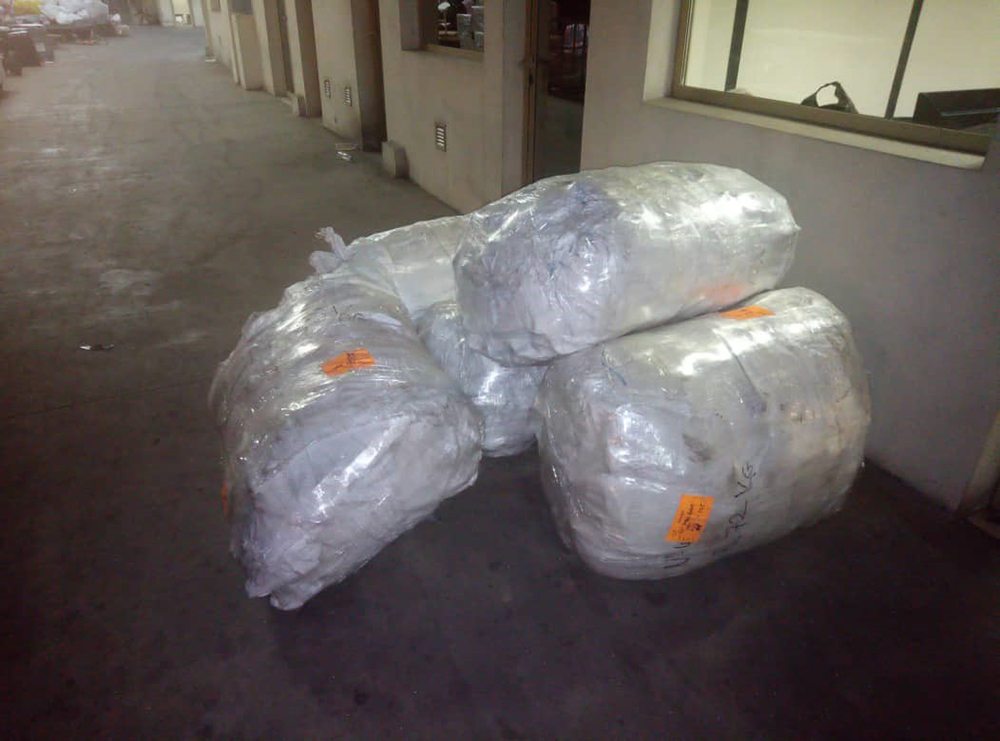 Shark fin seizure at Abidjan Airport, Ivory Coast.