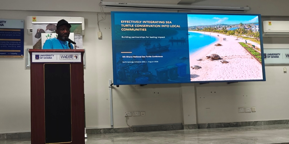 ESI sharing lessons from the Born Free USA-supported work in Shama during the 2026 conference. Photo: ESI.