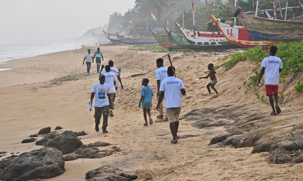 Members of Ivory Coast’s Wildlife Authorities (DRFC) inspect the coastline. Photo: Born Free USA.