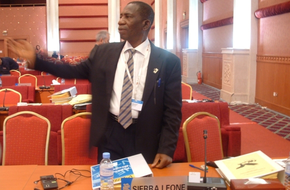 Kalie Bangura at the CITES CoP in Bangkok, Thailand.