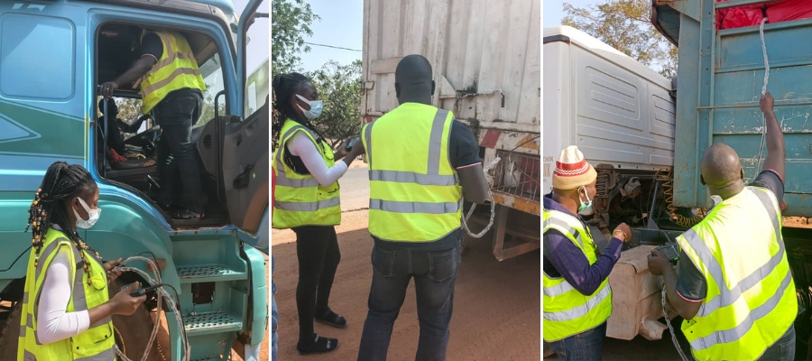 Members of the Ivory Coast WLETF use the new equipment.