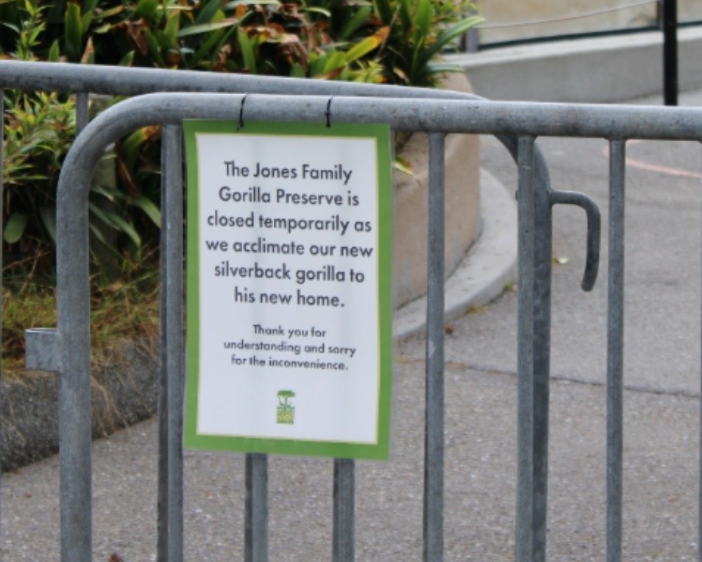 Signage at the San Francisco Zoo
